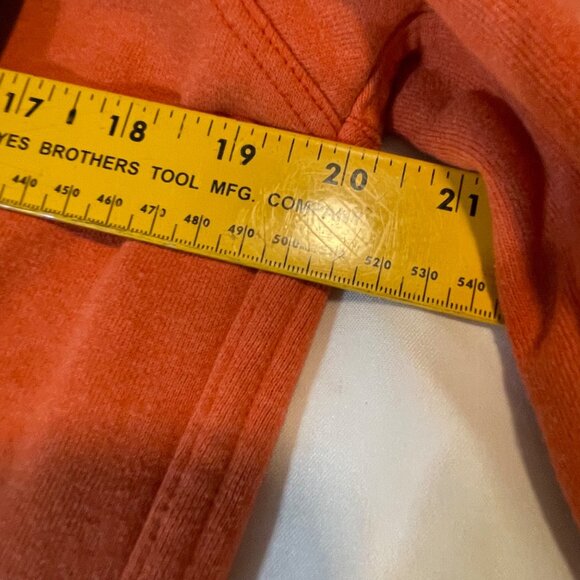 The North Face Mens Hoodie Small Orange Cotton Blend Pullover - Picture 7 of 9